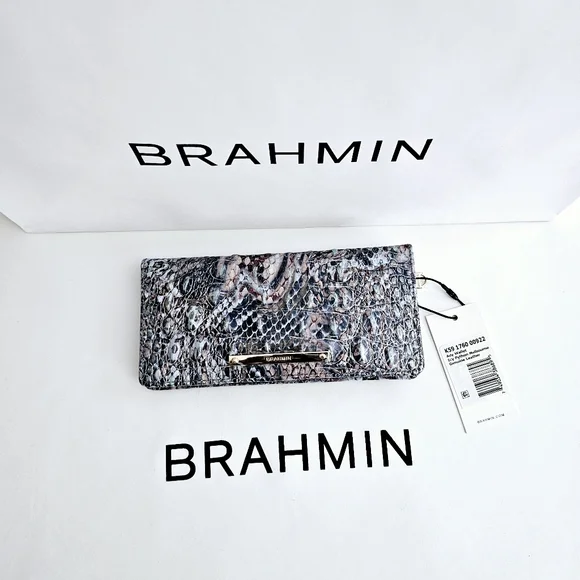 NWT Brahmin ICY PYTHON Ady Wallet